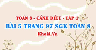 Bài 5 trang 97 SGK Toán 8 tập 1 Cánh Diều